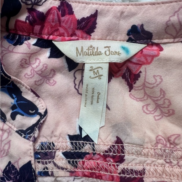 Matilda Jane | Pink Livery Millie Floral Ruffle Blouse | Size Medium - Picture 5 of 7
